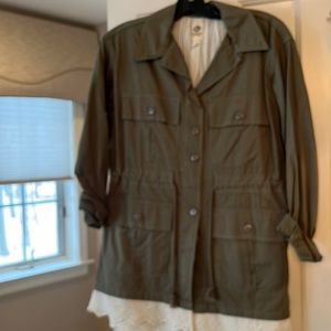 Saturday Special!  $25 Price firm. Olive jacket by “TINY” for Anthropologie